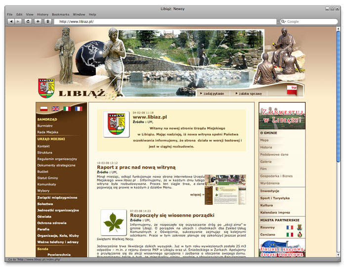 serwis internetowy Miasta i Gminy Libi