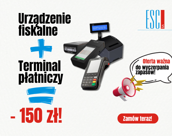 Urzdzenie fiskalne + terminal patniczy – teraz taniej o 150 z!