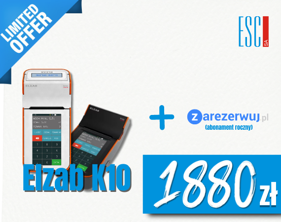 📣 PROMOCJA! Elzab K10 Online z rocznym abonamentem na zarezerwuj.pl! 📣